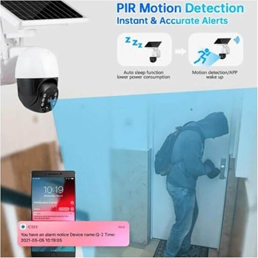 Solar Pan Tilt camera (4K)(WIFI)