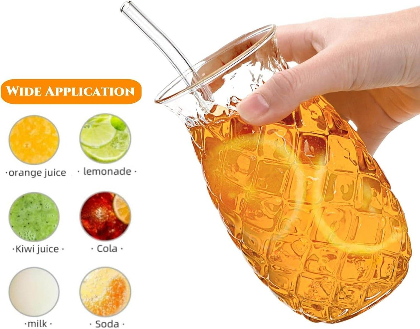Pineapple Drinking Glass (450ml)(Each)