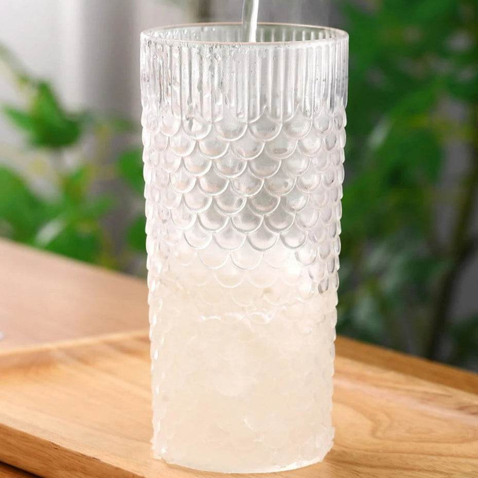 Clear Wavy Glass Tumbler (600ml)(Each)