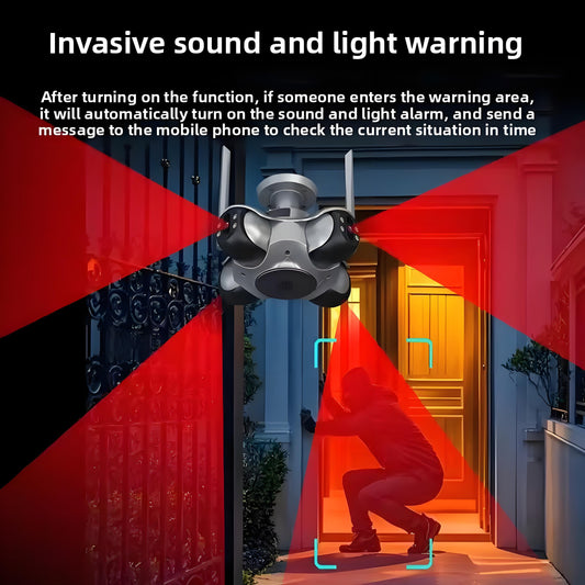 4 Lens WiFi Surveillance Security Tracking Cam