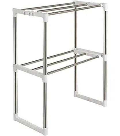 Expandable Microwave Oven Organiser Shelves (2 Tier) - DMC Wholesale
