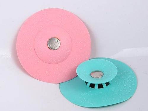 Dual Purpose Drain Stop and Hair Catcher