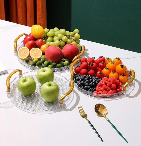 Acrylic Clear Round Serving Tray (36cm)