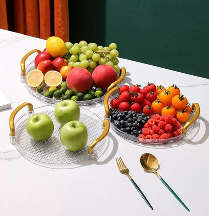 Acrylic Clear Round Serving Tray (36cm)