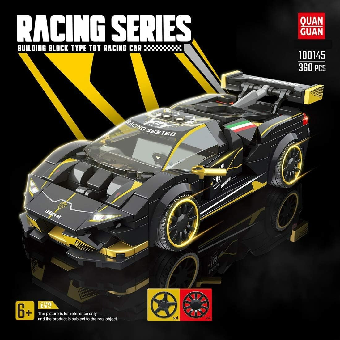 Black Racing Car Building Blocks (360 pcs)