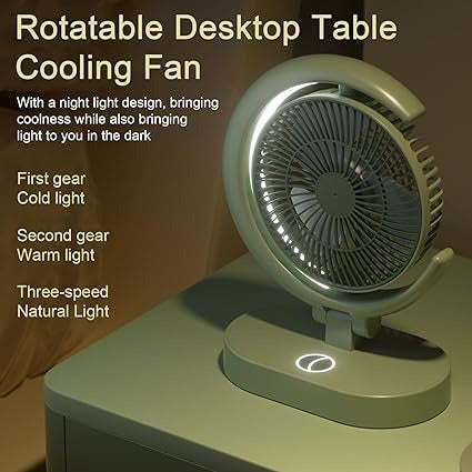 Desktop Fan With Night Light