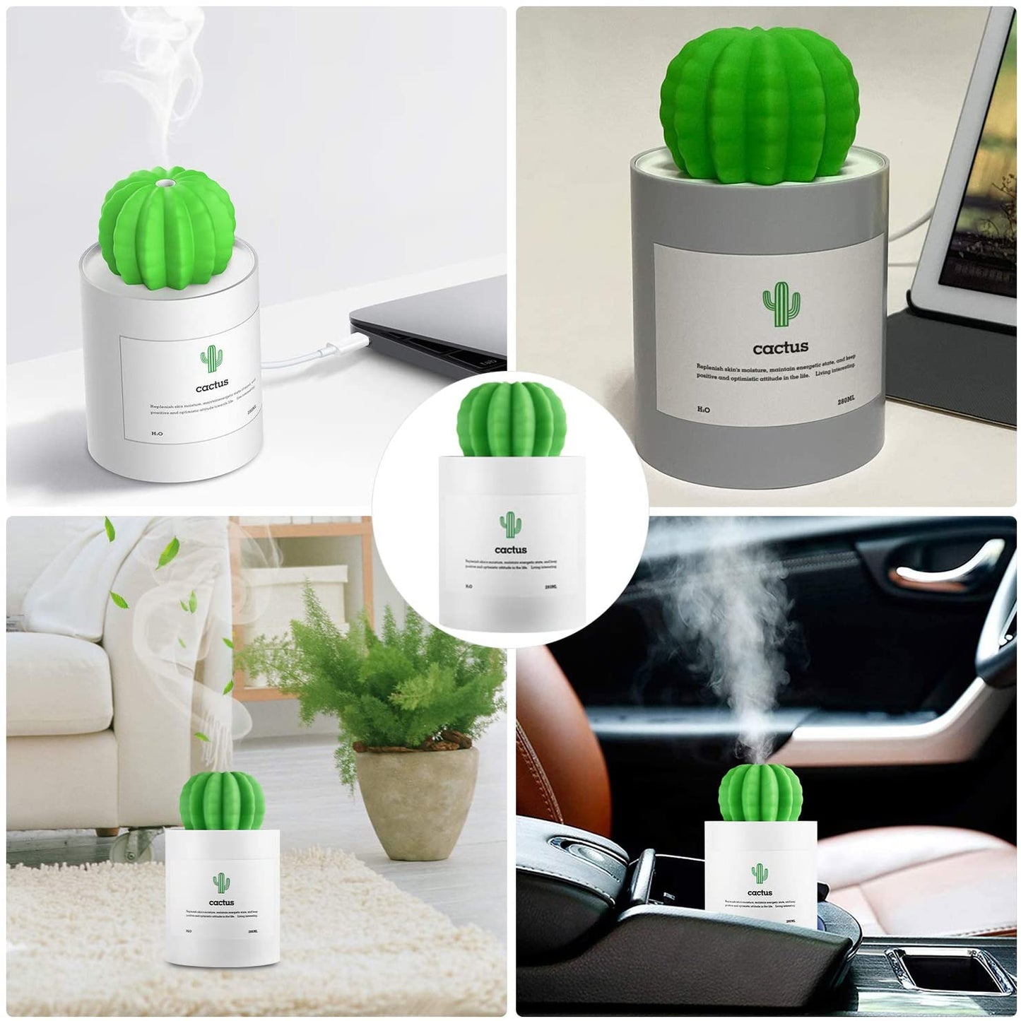 USB Cactus Humidifier (280ml)