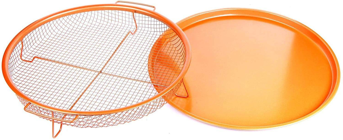 Round Copper Chef Crisper Over Fryer