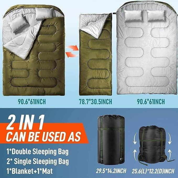Double Sleeping Bag for Adults