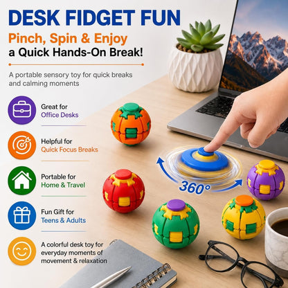 Press-Launch Spinning Top Ball Toy Set