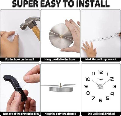 DIY Modern 3D Wall Clock (Glow in the dark) - DMC Wholesale