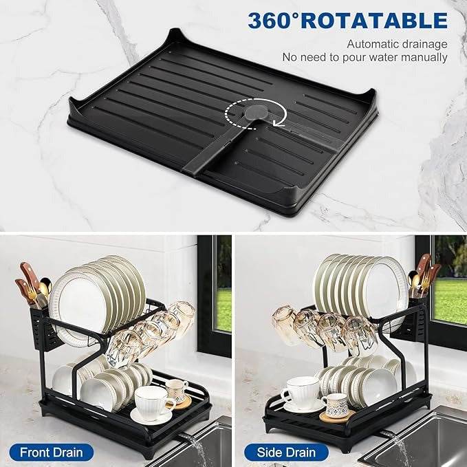 Dish Drying Rack for Kitchen Counter (2 tier)