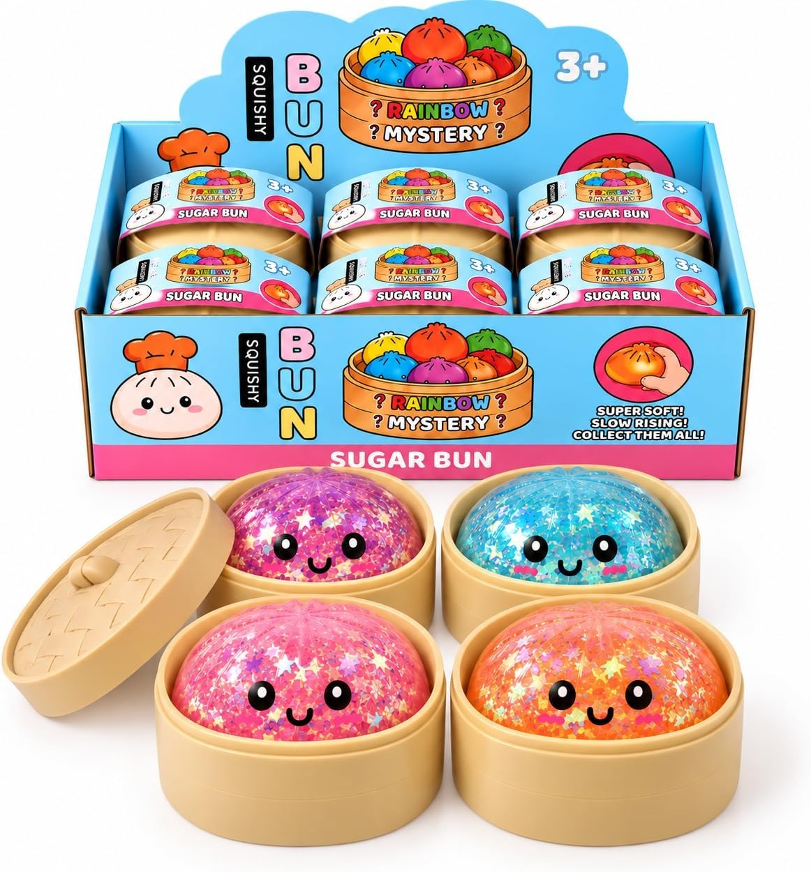 Rainbow Mystery Squishy Fidget Bun