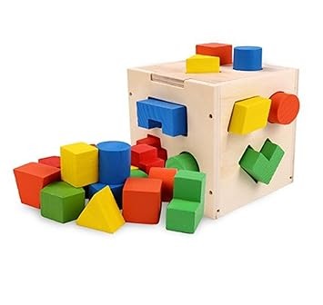 15 Hole Wooden Shape Box