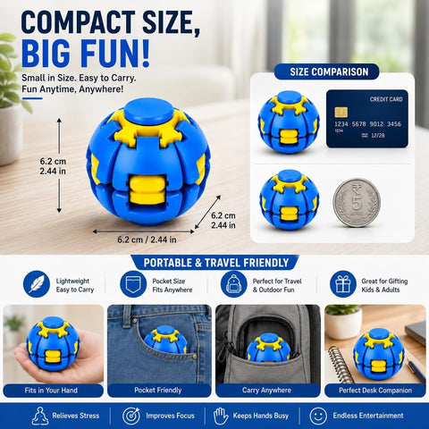 Press-Launch Spinning Top Ball Toy Set