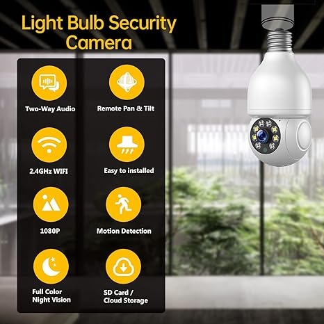 1080P Lightbulb Security Camera