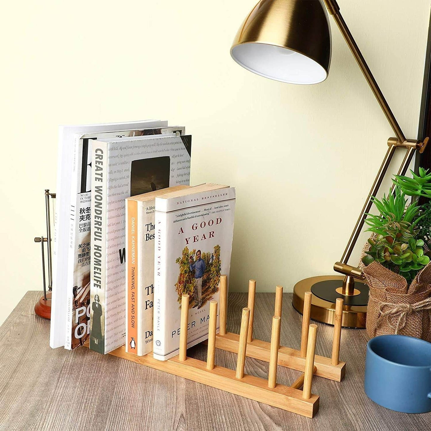 Wooden Plate Rack (8 Slots)