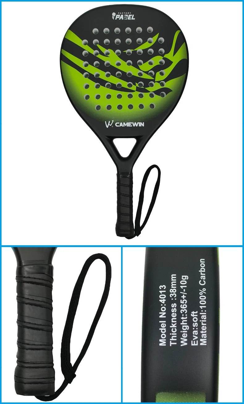 Paddle Racket Tennis Carbon Fiber Soft EVA Face Tennis Paddle