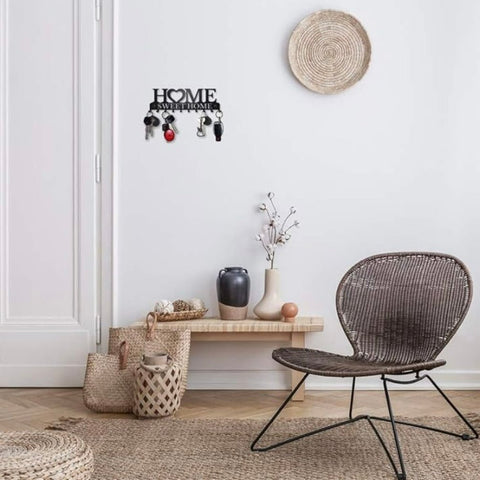 Home Sweet Home Wall-Mounted Key Hook (10 Hooks) - Alt View