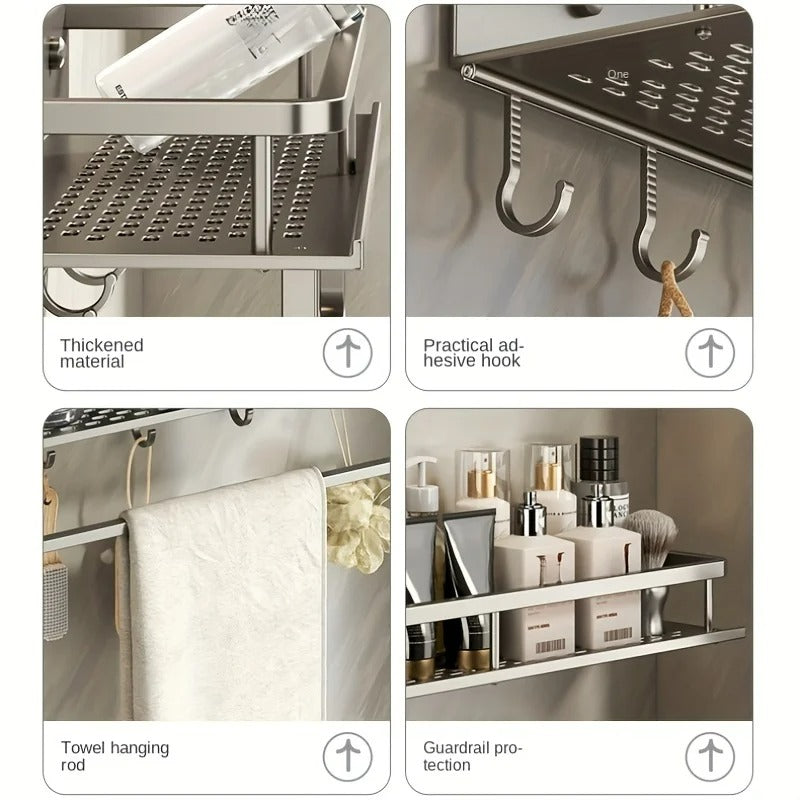 Towel Rod Wall Mounted Storage Rack (50cm)