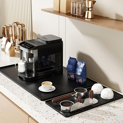 Silicone Coffee Machine Mat Set (2 pcs)(Black)
