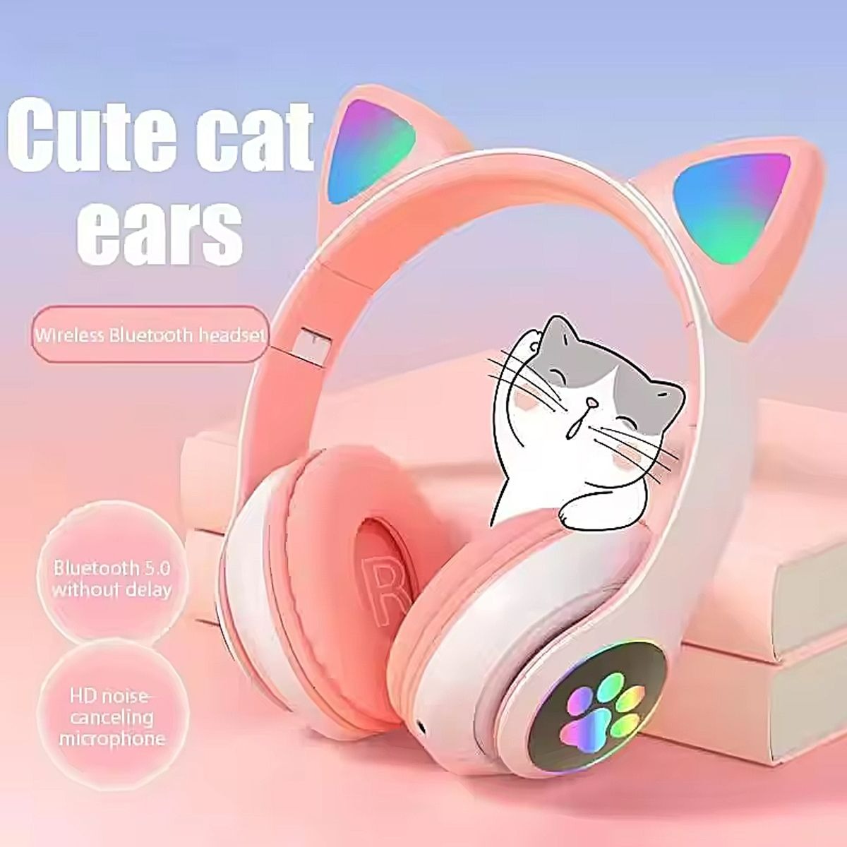 Cat Ear Bluetooth Headphones Headset