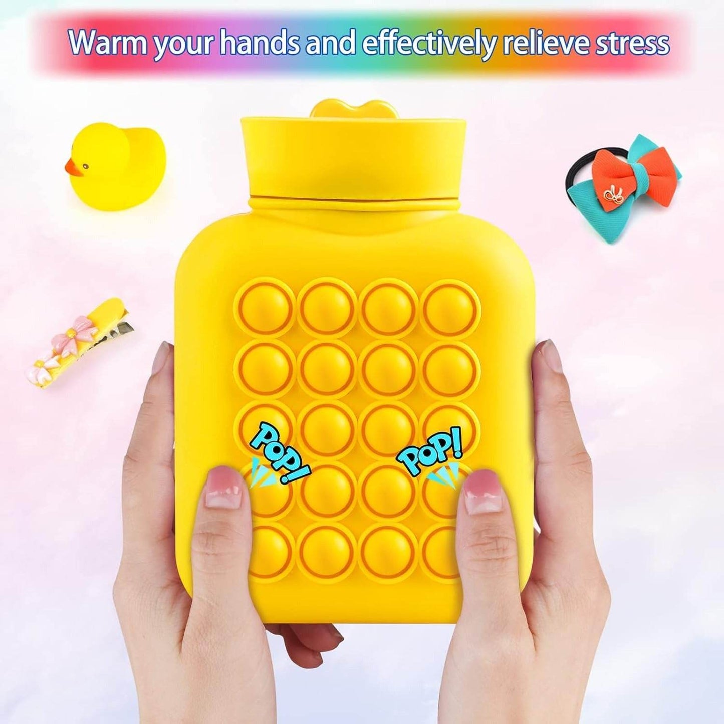 Hot And Cold Compress Water Bottle Pop-It Bag  (500ml)(Yellow)