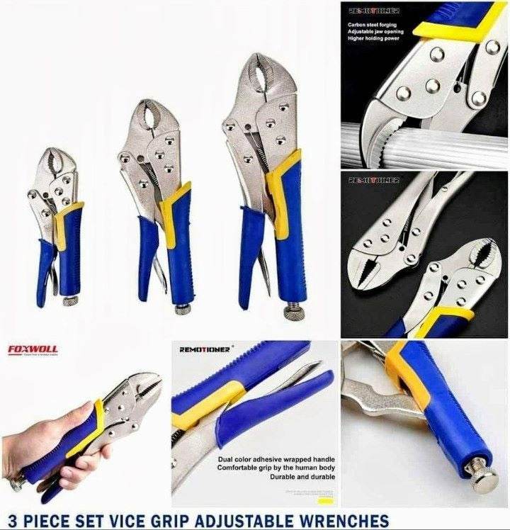 Vise Grip Pliers with Harden Teeth (3 pcs)