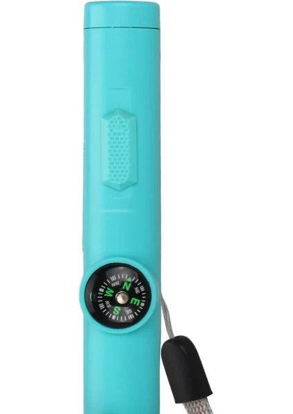 Emergency Whistle Flashlight With Compass And Laser