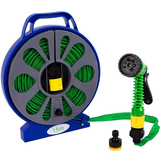 Flat Hose with Spray Gun Nozzle (15m)