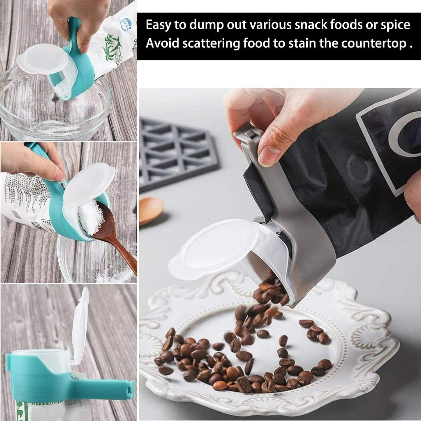Food Preservation Sealing Pour Clip Set (4 pcs)