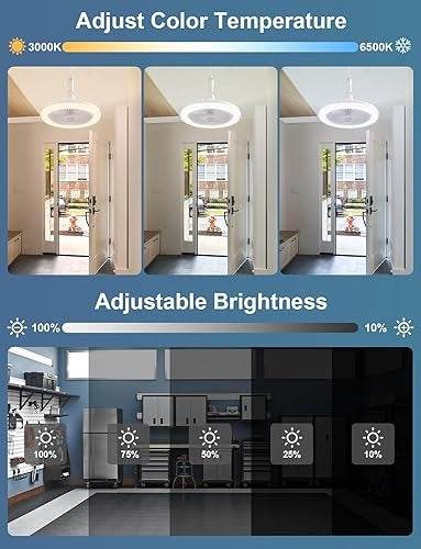 Enclosed Ceiling Fan With Light And Remote