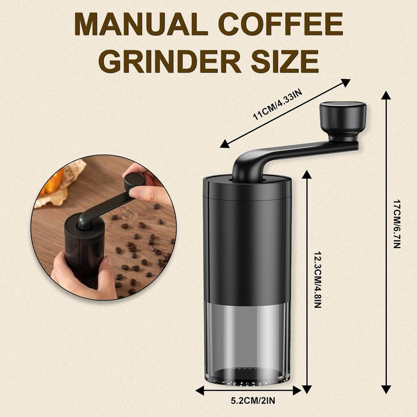 Portable Manual Coffee Bean Grinder