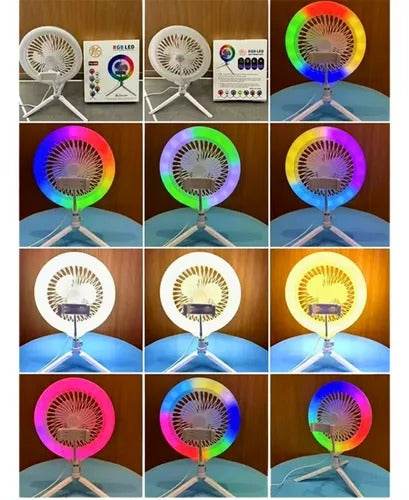 Broadcast Ring Light Fan With Tripod