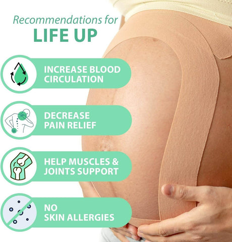 Kinesiology Strain Relief Tape For Pregnancy Tummy - Alt View