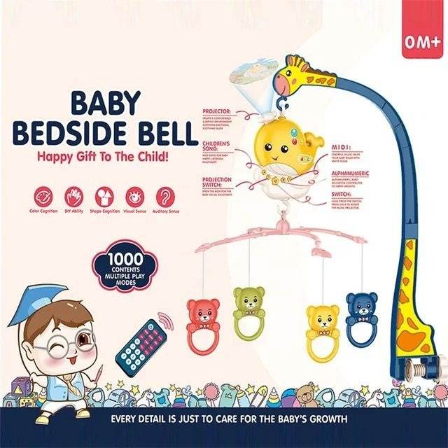 Remote Control Baby Bedside Bell Cot Mobile