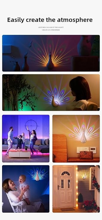 Peacock Projection Lamp