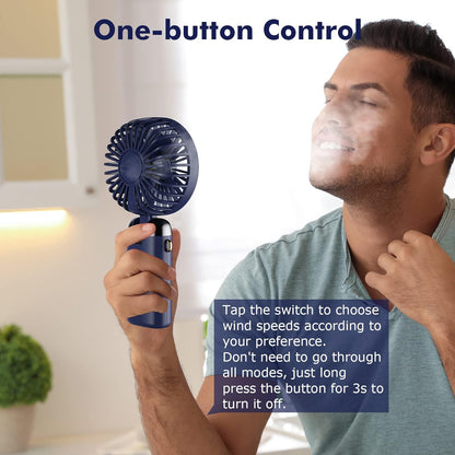 Mini Portable Fan USB Rechargeable With Digital Display