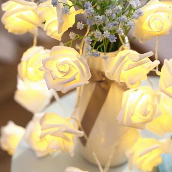 Decorative Soft Rose Flower LED String Light