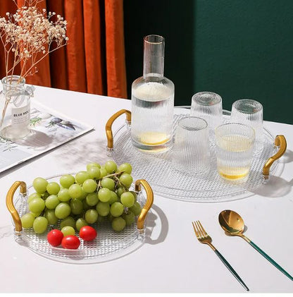 Acrylic Clear Round Serving Tray (31cm)