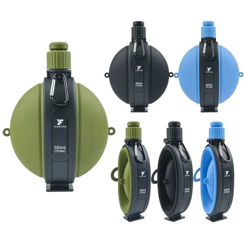 Foldable Portable Telescopic Silicone Water Bottle - Alt View