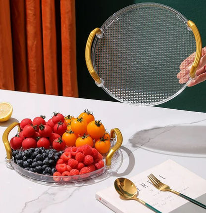 Acrylic Clear Round Serving Tray (36cm)