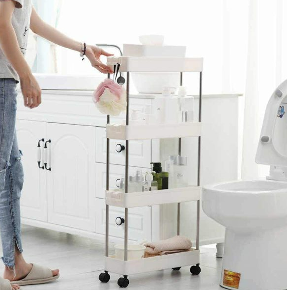 Multipurpose Space Saving Side Shelf Trolley (4 Tier)