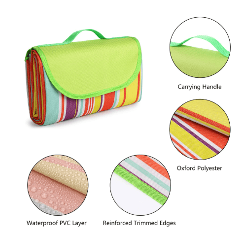 Colourful Folding Picnic Blanket