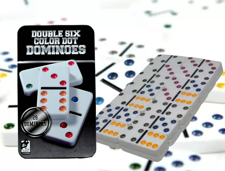 Professional Dominoes Set in Metal Tin