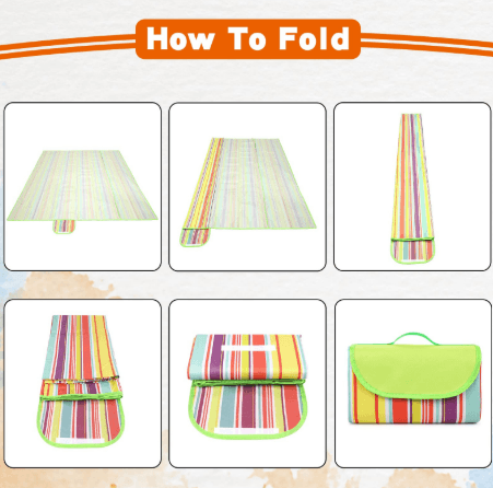 Colourful Folding Picnic Blanket