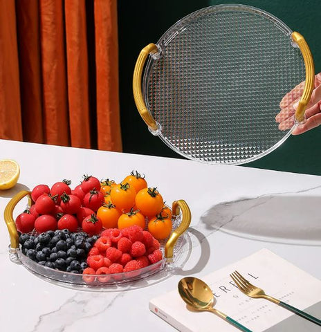 Acrylic Clear Round Serving Tray (31cm)