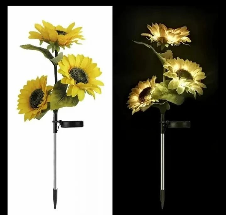 Solar LED Waterproof Sunflower Garden Light (2pcs)