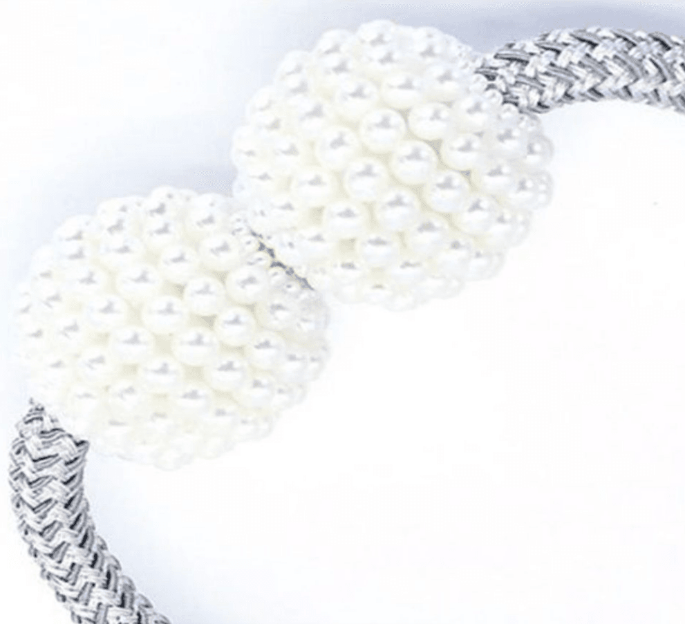Magnetic Curtain Ties with Pearls (2 pcs)