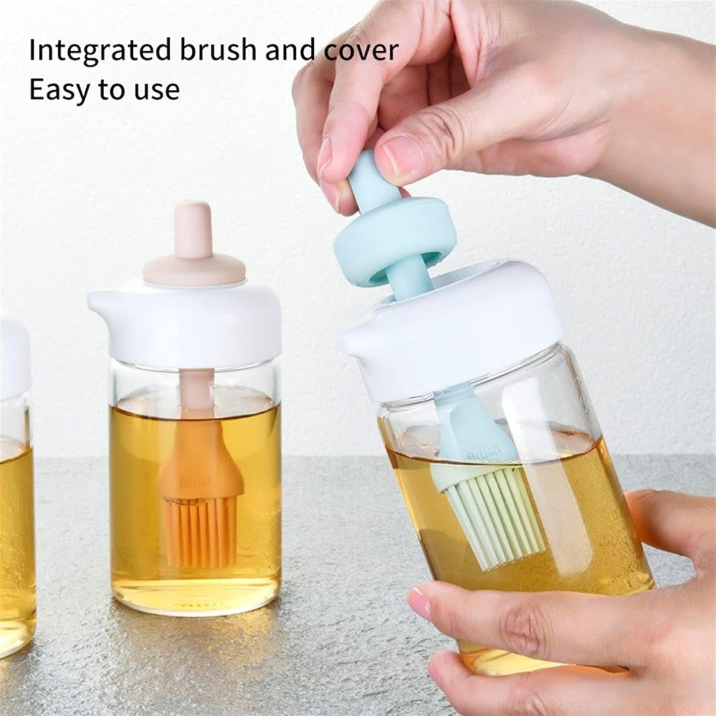 2in1 Oil Dispenser Bottle With Brush